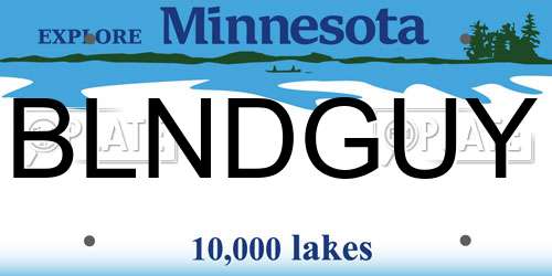 BLNDGUY Minnesota License Plate