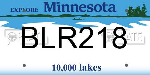 BLR218 Minnesota License Plate