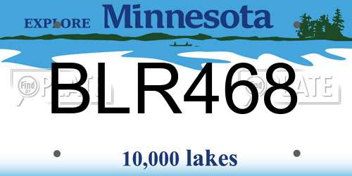 BLR468 Minnesota License Plate