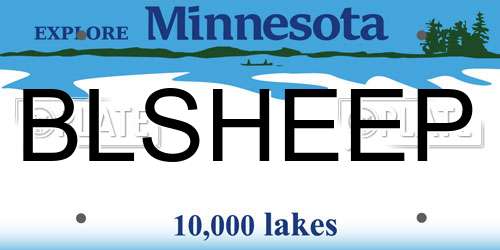 BLSHEEP Minnesota License Plate