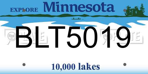 BLT5019 Minnesota License Plate