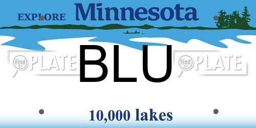 BLU Minnesota License Plate