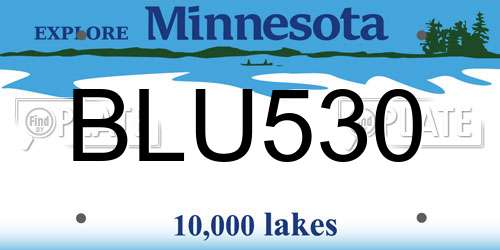 BLU530 Minnesota License Plate