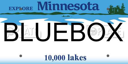 BLUEBOX Minnesota License Plate
