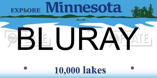 BLURAY Minnesota License Plate