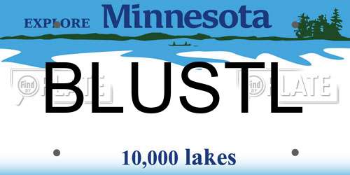 BLUSTL Minnesota License Plate