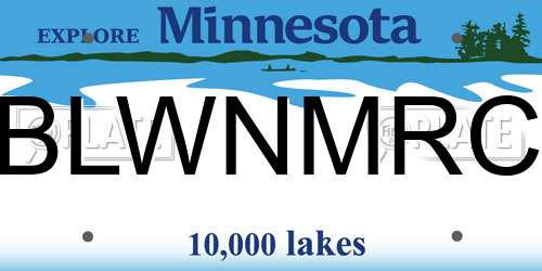 BLWNMRC Minnesota License Plate
