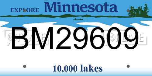 BM29609 Minnesota License Plate