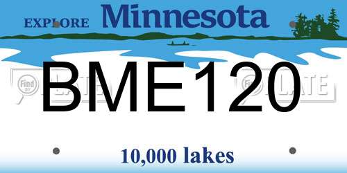 BME120 Minnesota License Plate