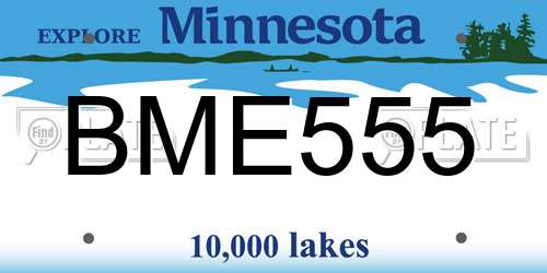 BME555 Minnesota License Plate