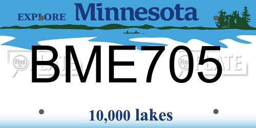 BME705 Minnesota License Plate