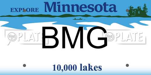 BMG Minnesota License Plate