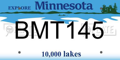 BMT145 Minnesota License Plate