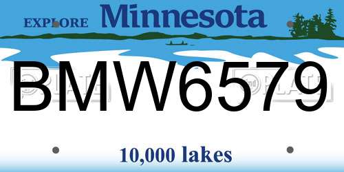 BMW6579 Minnesota License Plate