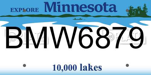 BMW6879 Minnesota License Plate