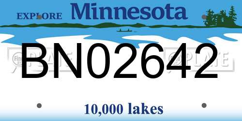 BN02642 Minnesota License Plate