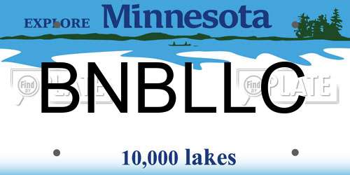 BNBLLC Minnesota License Plate