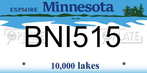 BNI515 Minnesota License Plate