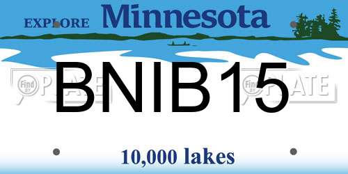 BNIB15 Minnesota License Plate