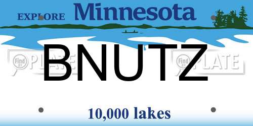 BNUTZ Minnesota License Plate