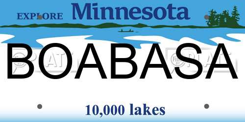 BOABASA Minnesota License Plate
