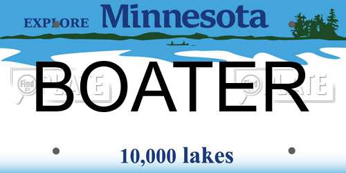 BOATER Minnesota License Plate