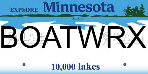 BOATWRX Minnesota License Plate