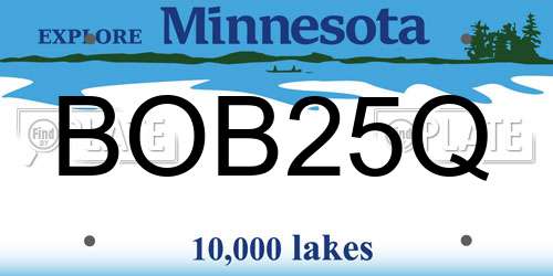 BOB25Q Minnesota License Plate