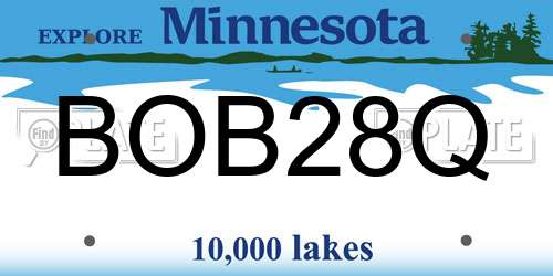 BOB28Q Minnesota License Plate