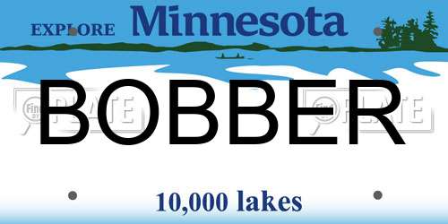 BOBBER Minnesota License Plate
