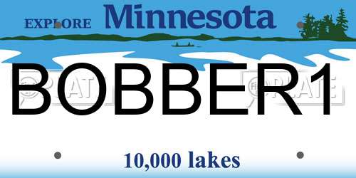 BOBBER1 Minnesota License Plate