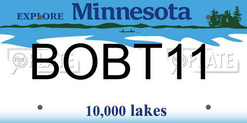 BOBT11 Minnesota License Plate