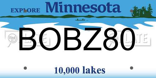 BOBZ80 Minnesota License Plate