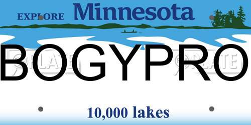 BOGYPRO Minnesota License Plate