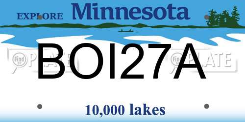 BOI27A Minnesota License Plate
