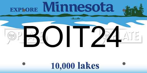 BOIT24 Minnesota License Plate
