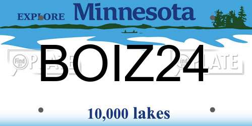 BOIZ24 Minnesota License Plate