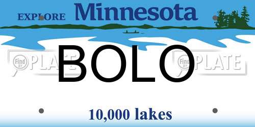 BOLO Minnesota License Plate