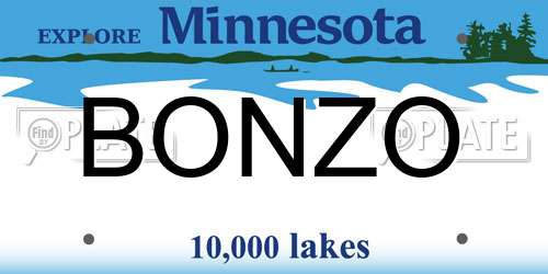 BONZO Minnesota License Plate