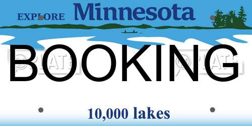 BOOKING Minnesota License Plate