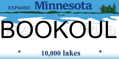 BOOKOUL Minnesota License Plate