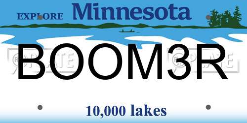 BOOM3R Minnesota License Plate