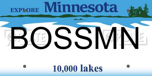 BOSSMN Minnesota License Plate