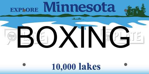 BOXING Minnesota License Plate