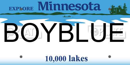 BOYBLUE Minnesota License Plate