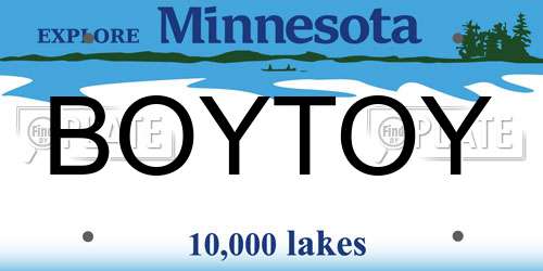 BOYTOY Minnesota License Plate