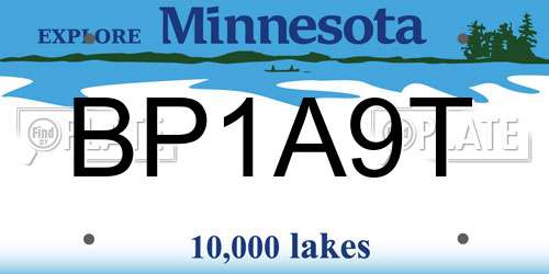 BP1A9T Minnesota License Plate