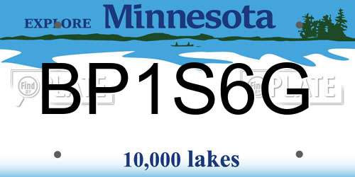 BP1S6G Minnesota License Plate