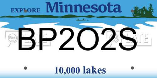 BP2O2S Minnesota License Plate