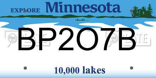 BP2O7B Minnesota License Plate